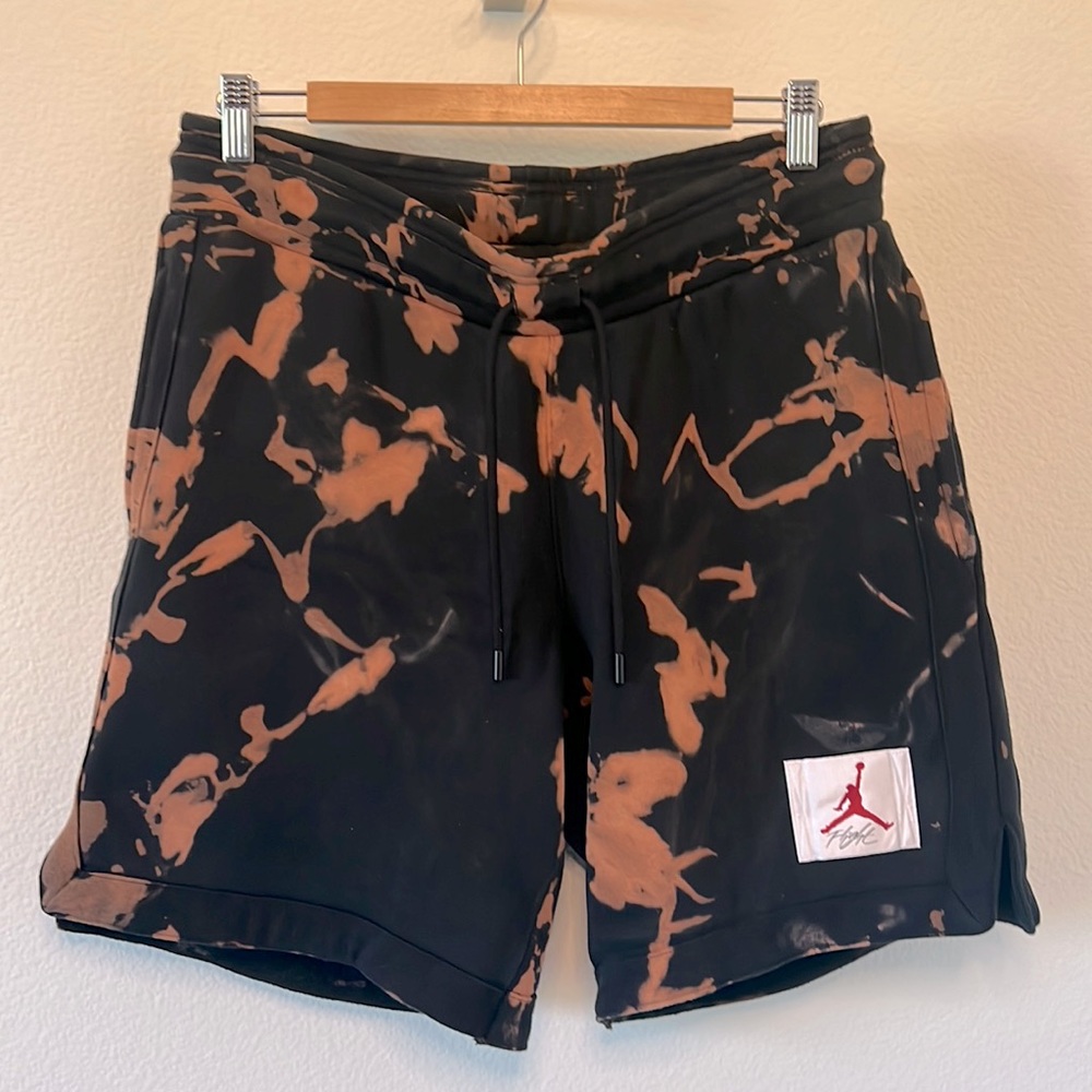 Jordan Flight Essentials Shorts Custom Tie Dye, Size Medium, Blk, New no tag